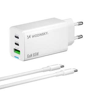 Wozinsky GaN 65W Uniwersalne Biały Prąd przemienny Szybkie ładowanie Wewnętrzna