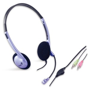 Genius Computer Technology HS-02B Stereo-Headset, kabelgebundenes Headset für Büro/Callcenter