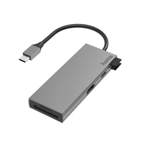 Hama 00200110 USB 3.2 Gen 1 (3.1 Gen 1) Type-C-Dockingstation, grau