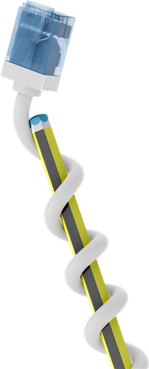 Goobay 74286 kabel sieciowy Biały 1 m Cat6a U/UTP (UTP) Okrągły