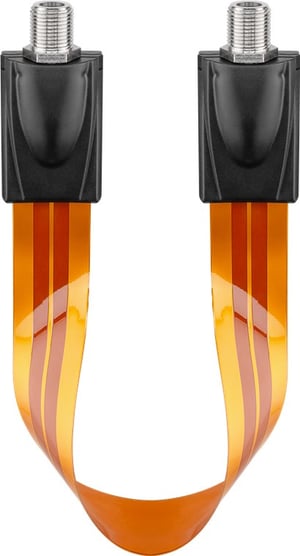 Goobay 67244 koaxialkabel 0,3 m F-Typ Svart, Brunt, Orange