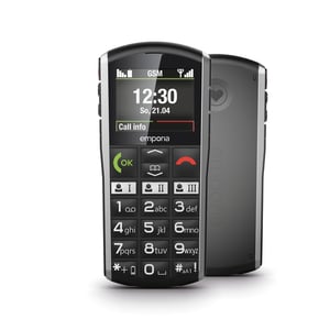 Emporia emporiaSIMPLICITY 5,08 cm (2") 90 g Czarny, Srebrny Telefon dla seniora