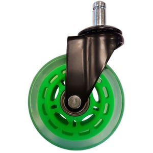LC-Power LC-CASTERS-7BG-SPEED, reservdel till kontors- och datastol, grön plast, gummi, självjusterande hjul