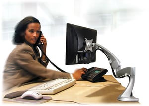 Ergotron Neo Flex LCD Arm 55,9 cm (22") Biurko Srebrny