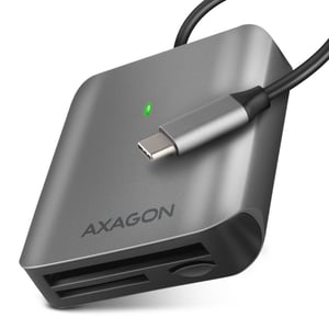 Axagon CRE-S3C USB 3.2 Gen 1 (3.1 Gen 1) Type-C-Kartenlesegerät, grau