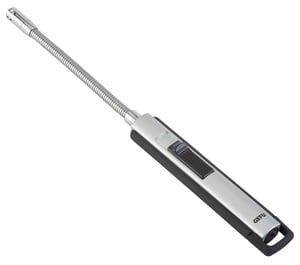 GEFU 12980 Kitchen Lighter, Piezo Ignition, Black, Silver