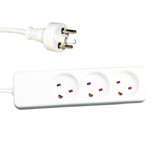 Garbot 24155123-7EE Steckdosenleiste 7 m, 3 x Netzsteckdose, für den Innenbereich, weiß
