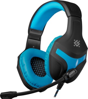 Defender Scrapper 500 Zestaw słuchawkowy Przewodowa Opaska na głowę Gaming Czarny, Niebieski