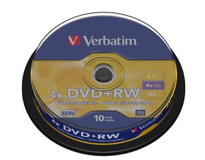 Verbatim DVD+RW Matt Silver 4,7 GB 10 Stück