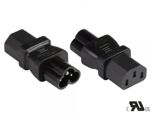 Alcasa PA-0630S adapter wtyczek zasilających C6 C13 Czarny
