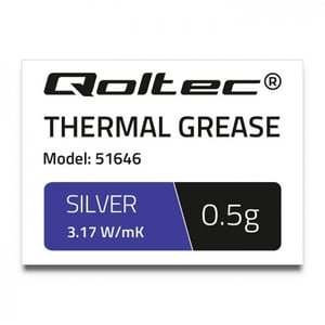 Qoltec 51646 thermal paste, 3.17 W/m·K, 0.5 g