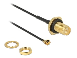 DeLOCK 89584 Koaxialkabel RP-SMA MHF Schwarz, Gold