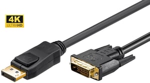 Microconnect DP-DVI-MM-300 adapter kablowy 3 m DisplayPort DVI-D Czarny
