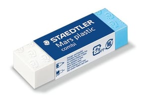 Staedtler Mars Plastic Combi Eraser, White, 1 pc.