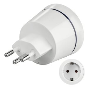Hama 00121998 adapter wtyczek zasilających Typu F Type J (CH) Biały