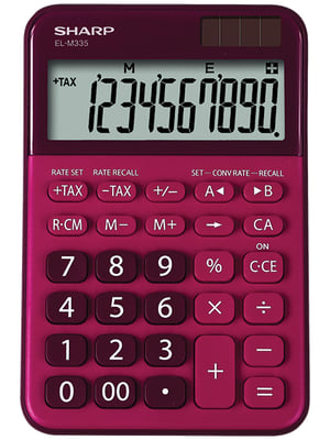 Sharp EL-M335 kalkulator Desktop Podstawowy kalkulator Czerwony