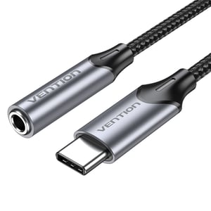 Vention BGMHA ljudkabel 0,1 m 3,5 mm USB Type-C Grå