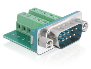 DeLOCK Sub-D 9-polig M – 9-polig D-Sub M, grün, silber