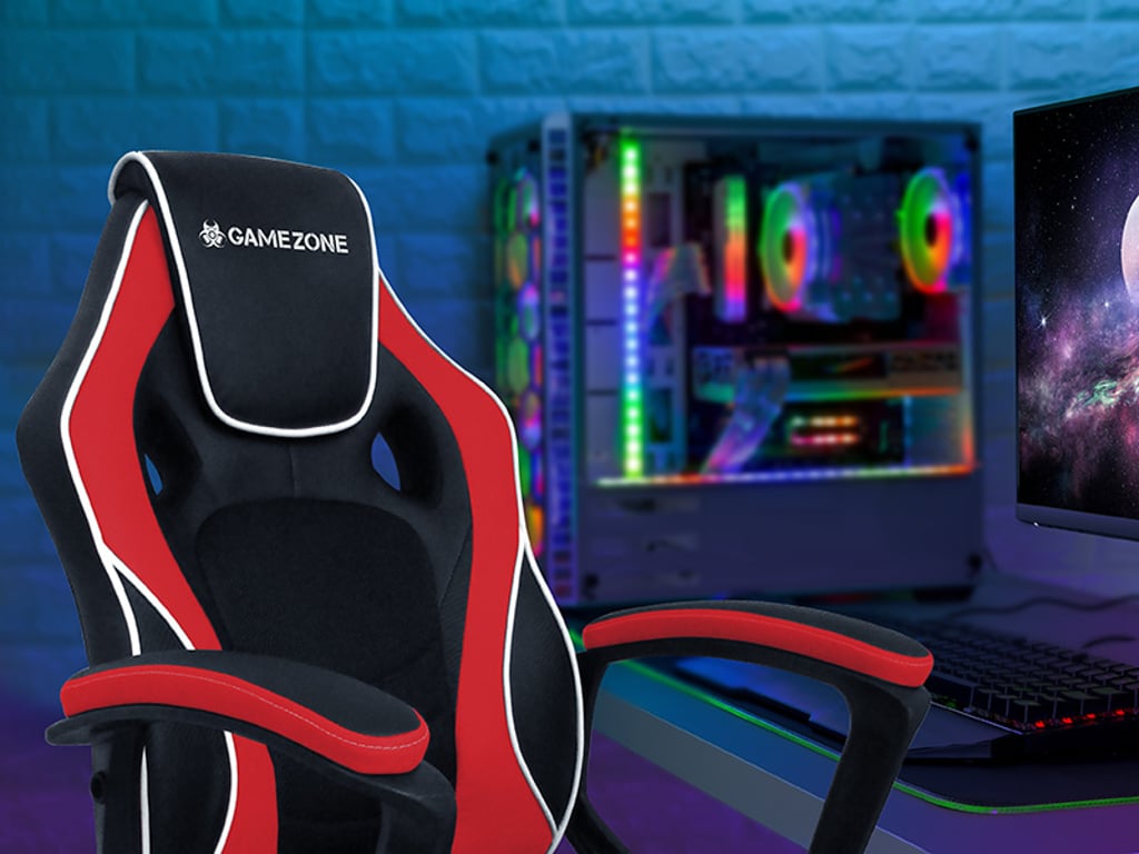 Tracer GAMEZONE GC33 Fotel dla gracza Wiaderko (kołyska) siedzisko Czarny, Czerwony