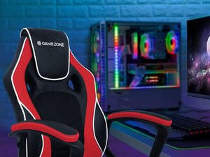 Tracer GAMEZONE GC33 Fotel dla gracza Wiaderko (kołyska) siedzisko Czarny, Czerwony