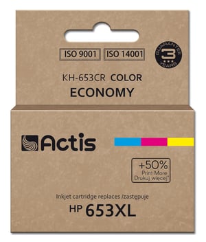 Actis Tusz KH-653CR do drukarki HP, zamiennik HP 653XL 3YM74AE; Premium; 18ml; 300 stron; kolorowy