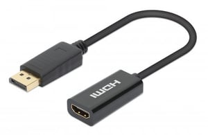 Manhattan 153713 DisplayPort-zu-HDMI-Kabeladapter, schwarz
