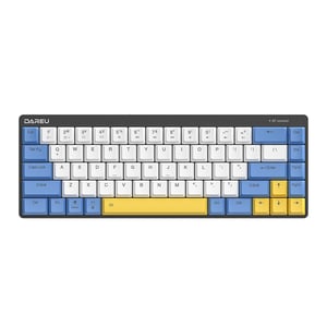 DAREU EK868 klawiatura Biuro RF Bezprzewodowy + USB QWERTY Angielski Niebieski, Biały, Żółty
