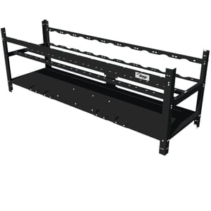 Akyga AKM0121 Open Mining Case 12 GPU / 4 PSU made of galvanized steel / unassembled / stackable Open Black