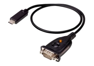 ATEN UC232C Parallelkabel, schwarz, 0,45 m, USB Typ C – DB-9