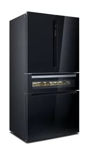 Siemens KF96RSBEA Kühl-Gefrierkombination, beidseitig zu öffnen, freistehend, 572 l, schwarz