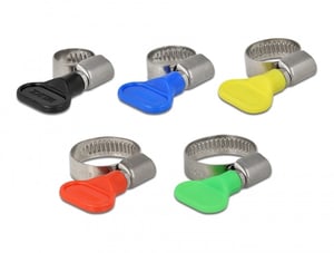 DeLOCK Hose/Pipe Clamps, Set of 10, Assorted Colors
