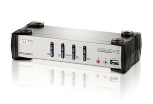 ATEN CS1734B KVM Switch, Rack-Mountable, Black, Gray