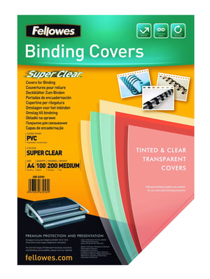 Fellowes 5376001 A4 PVC Clear Envelopes, 100 pcs.