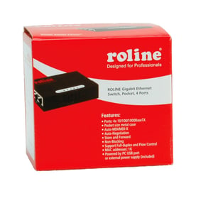 ROLINE Gigabit-Ethernet-Switch, Pocket, 4 Ports