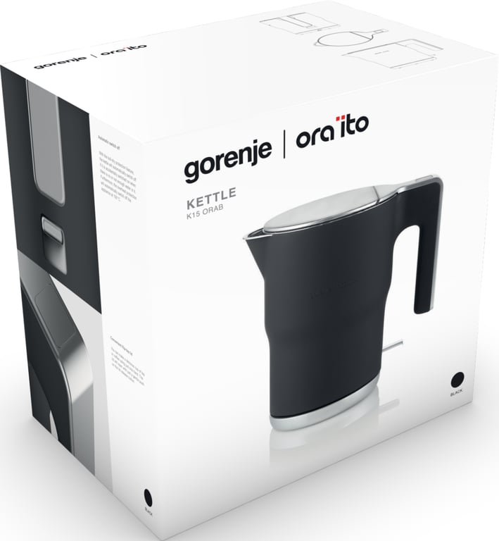 Gorenje K15ORAB czajnik elektryczny 1,5 l 2400 W Czarny