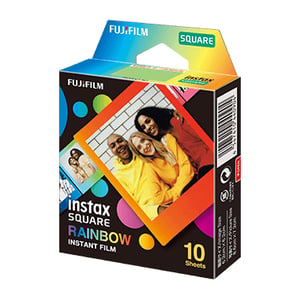 Fujifilm SQUARE 'Rainbow' instant film, 10 sheets, 76.2 x 50.8 mm