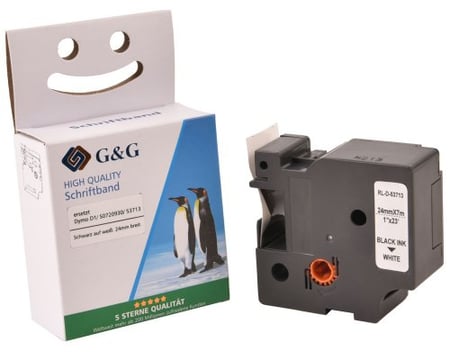 G&G 18762 taśmy do etykietowania Czarny na białym D1