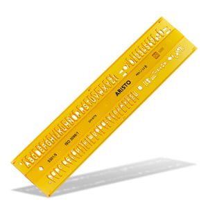 Aristo AR5301/5 Yellow Plastic Letter/Number Stencil