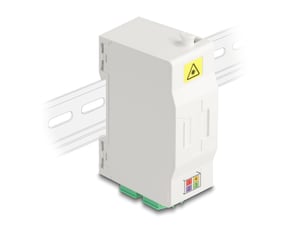 DeLOCK Fiber Optic Junction Box for DIN Rail with Splice Holder and 4 x LC Duplex Connectors