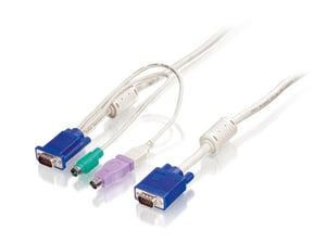 LevelOne ACC-2102 KVM-Kabel, weiß, 3 m