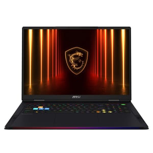 MSI Raider 18 HX AI A2XWJG NVIDIA GeForce Intel Core Ultra 9 285HX Laptop 45.7 cm (18") UHD+ 64 GB DDR5-SDRAM 4 TB SSD NVIDIA GeForce RTX 5090 Wi-Fi 7 (802.11be) Windows 11 Pro Black