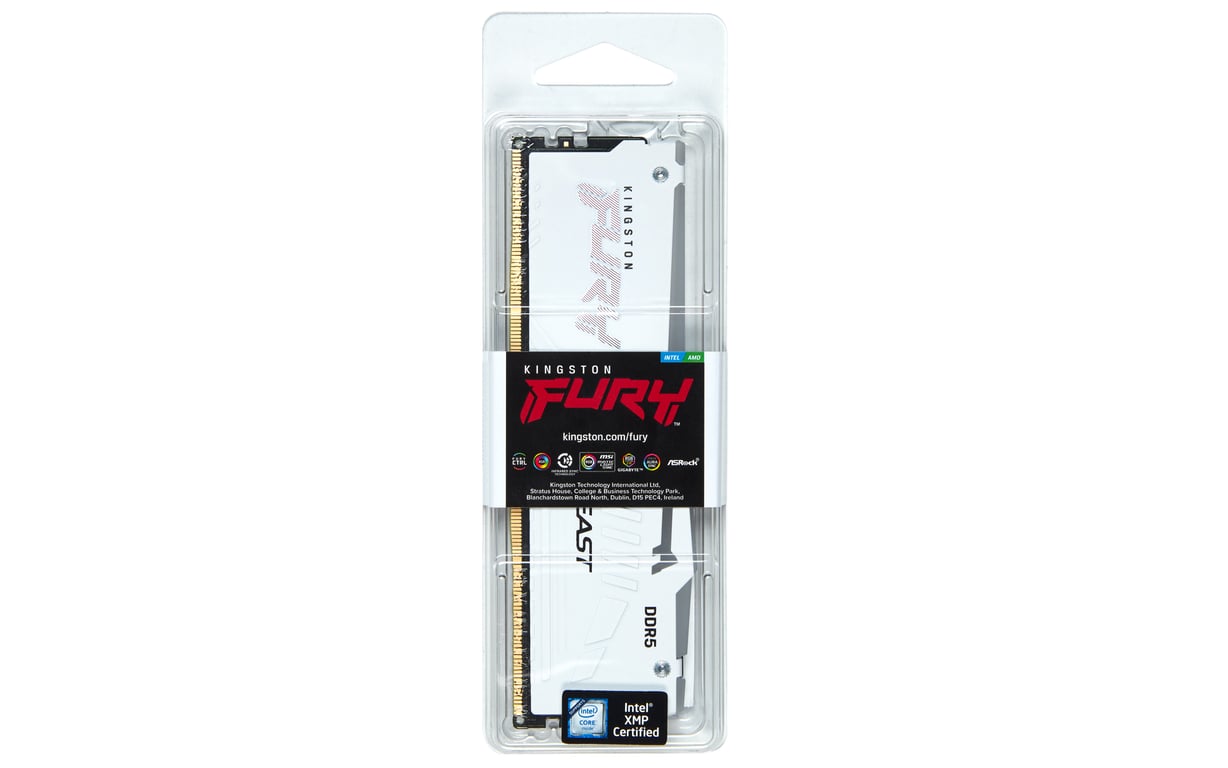 фото Память для настольных компьютеров Kingston FURY 16 GB DDR5 6000 MHz Beast RGB EXPO White (KF560C36BWEA-16)