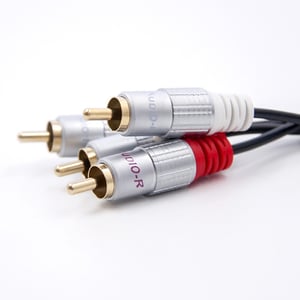 Qoltec 52338 kabel audio 2 m 2 x RCA Czarny