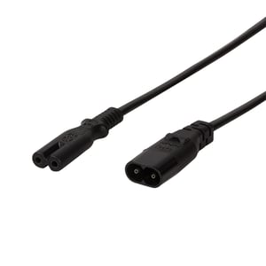 LogiLink 2 m, IEC 60320-C8/IEC 60320-C7, schwarz, C7-Panel, C8-Panel
