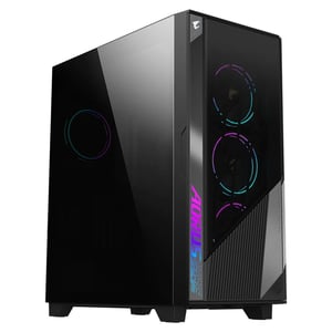 GIGABYTE GB-AC500G – Midi-Tower-PC mit Sicherheitsvorrichtungen und Halterungen, schwarz
