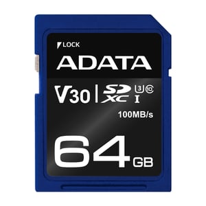 ADATA ASDX64GUI3V30S-R 64 GB SDXC UHS-I Class 10 flash memory