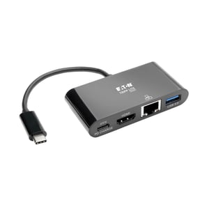 Tripp Lite U444-06N-H4GUBC USB 3.2 Gen 2 (3.1 Gen 2) Type-C Docking Station, Black