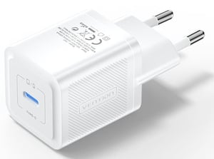 Vention FEPW0-EU Ladegerät für mobile Geräte: Kopfhörer, Smartphone, Smartwatch, Tablet, weiß, Wechselstrom, Schnellladung, intern