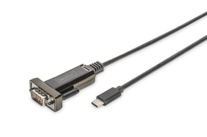 Digitus DA-70166 Parallelkabel, schwarz, 1 m, DB-9