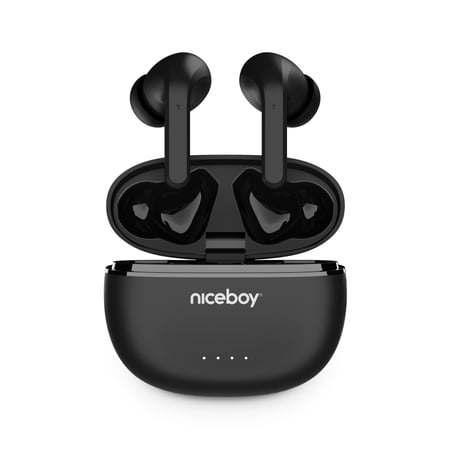 Niceboy PINSANC3POWB słuchawki/zestaw słuchawkowy Bezprzewodowy Douszny Połączenia/Muzyka/Sport/Codzienność Bluetooth Czarny